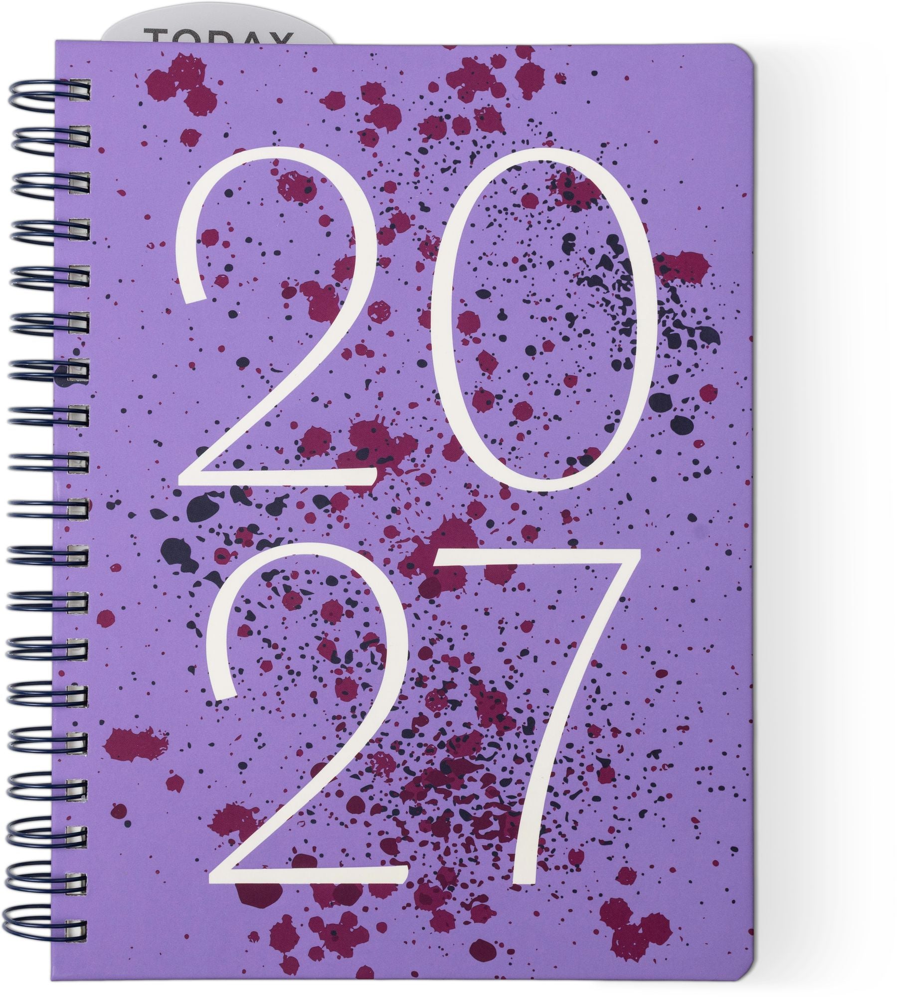 2027 Purple Paint Splatter Weekly Desk Planner - Image 3