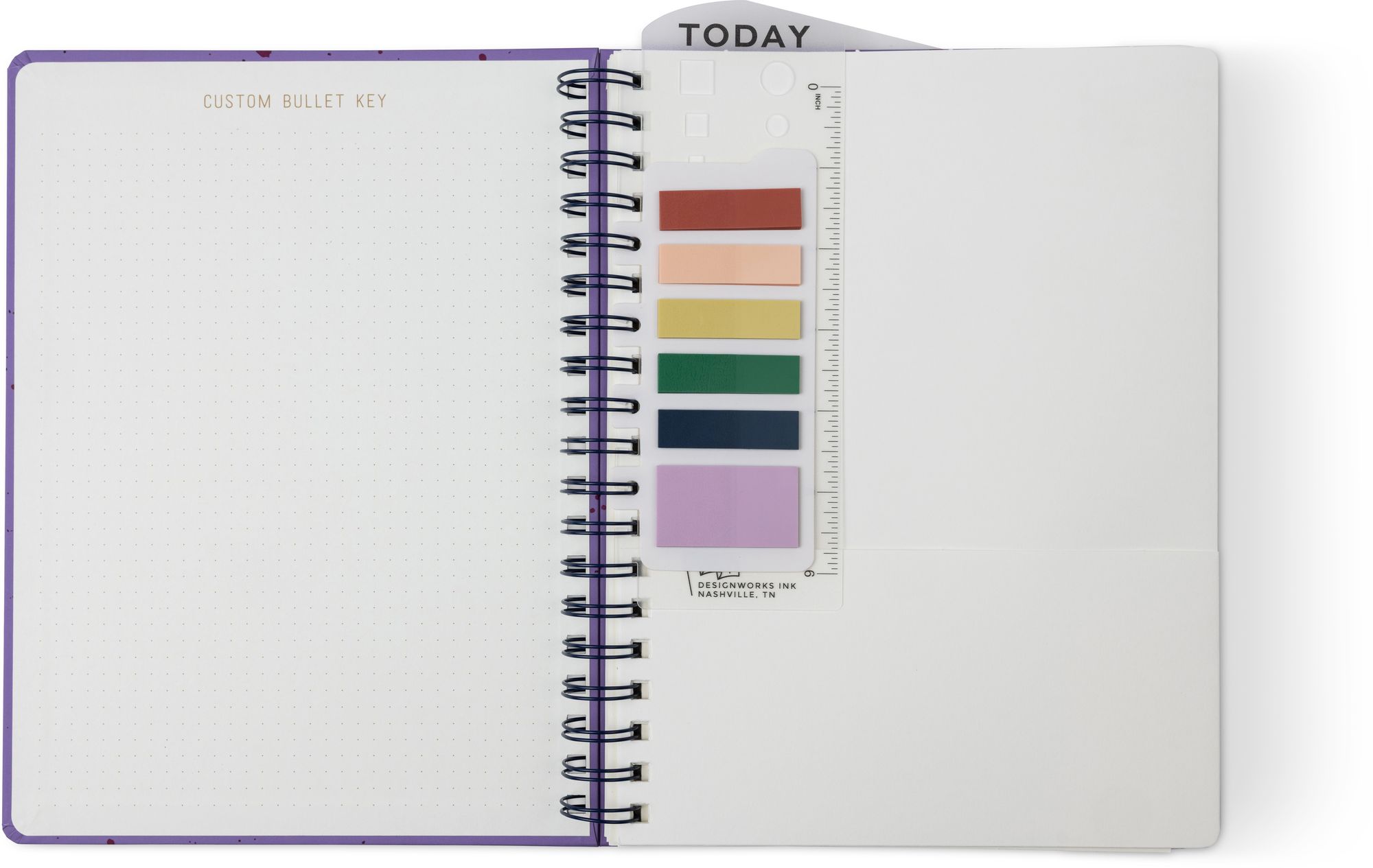 2027 Purple Paint Splatter Weekly Desk Planner - Image 4