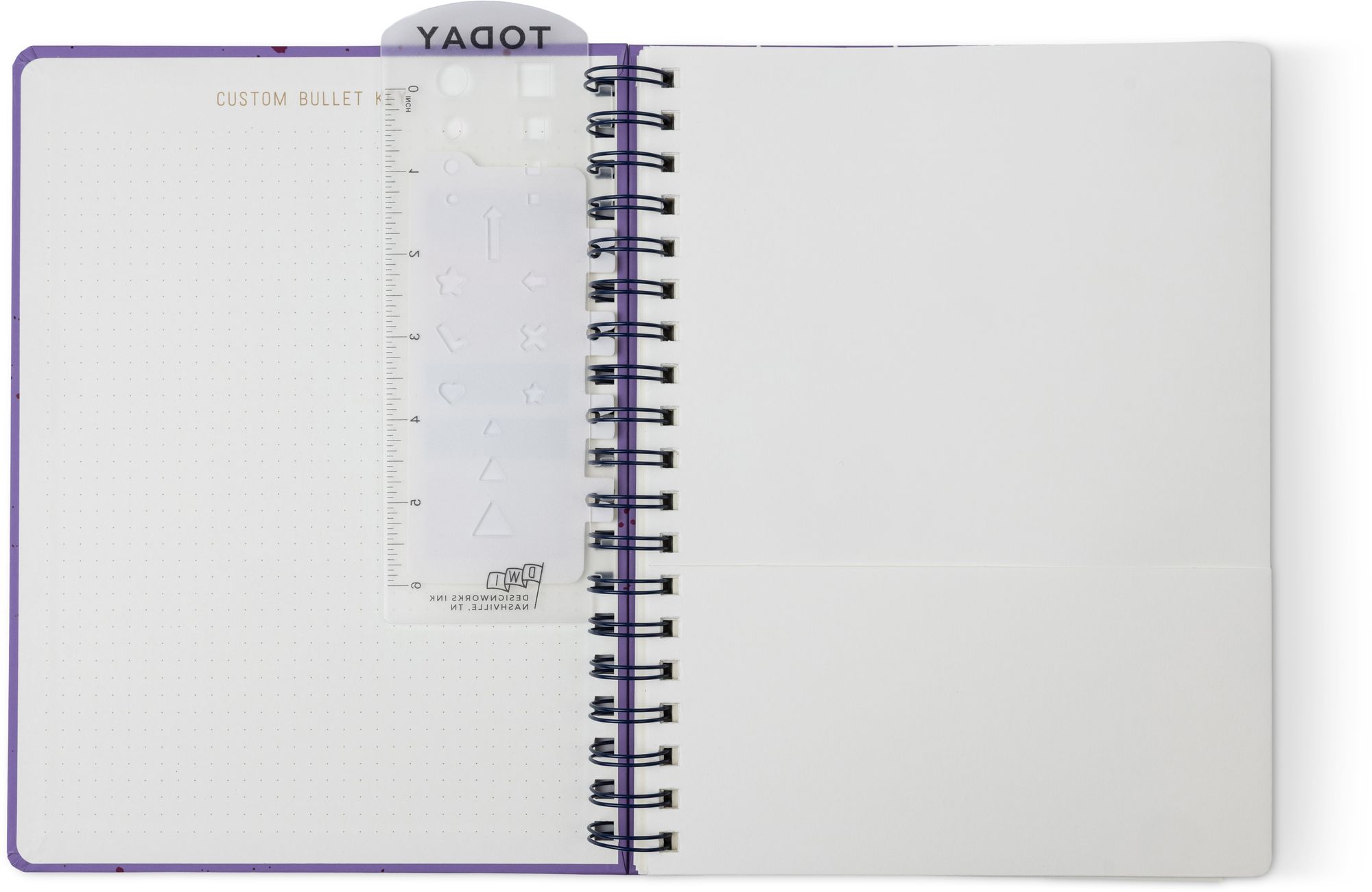 2027 Purple Paint Splatter Weekly Desk Planner - Image 5