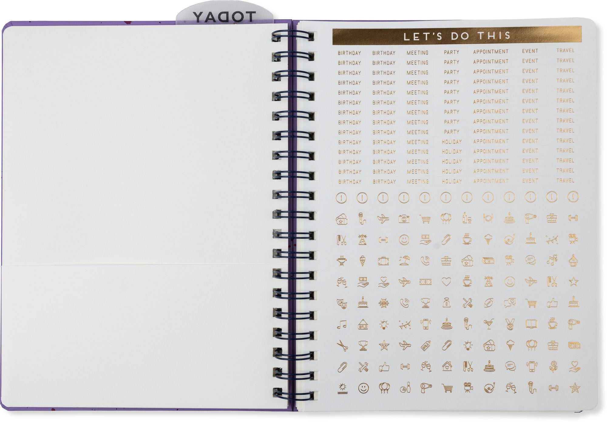 2027 Purple Paint Splatter Weekly Desk Planner - Image 6