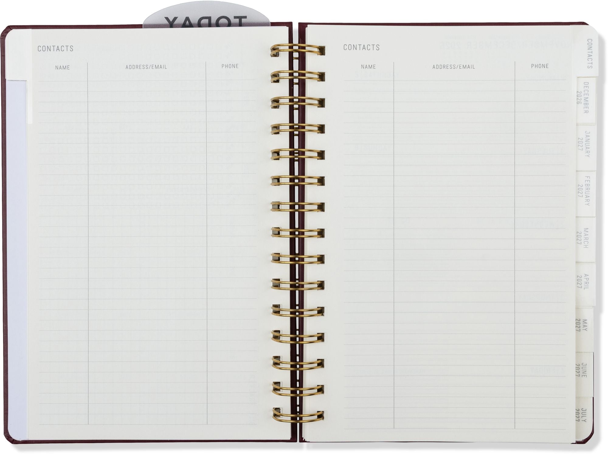 2027 Standard Issue Maroon Weekly Desk Planner - Image 11