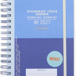 2027 Standard Issue Blue Color Block Weekly Desk Planner