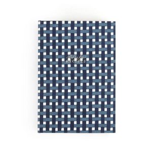 Navy Gingham Heirloom Recipe Book