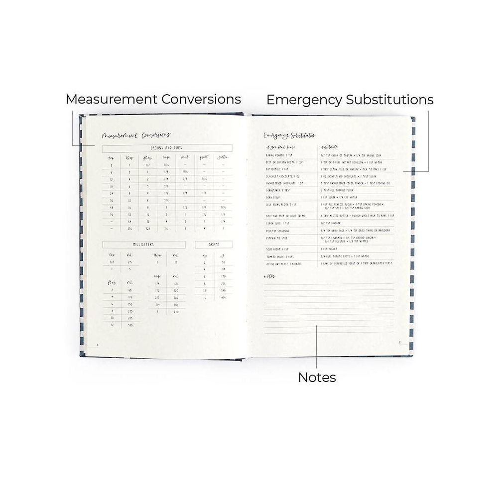 Navy Gingham Heirloom Recipe Book - Image 3