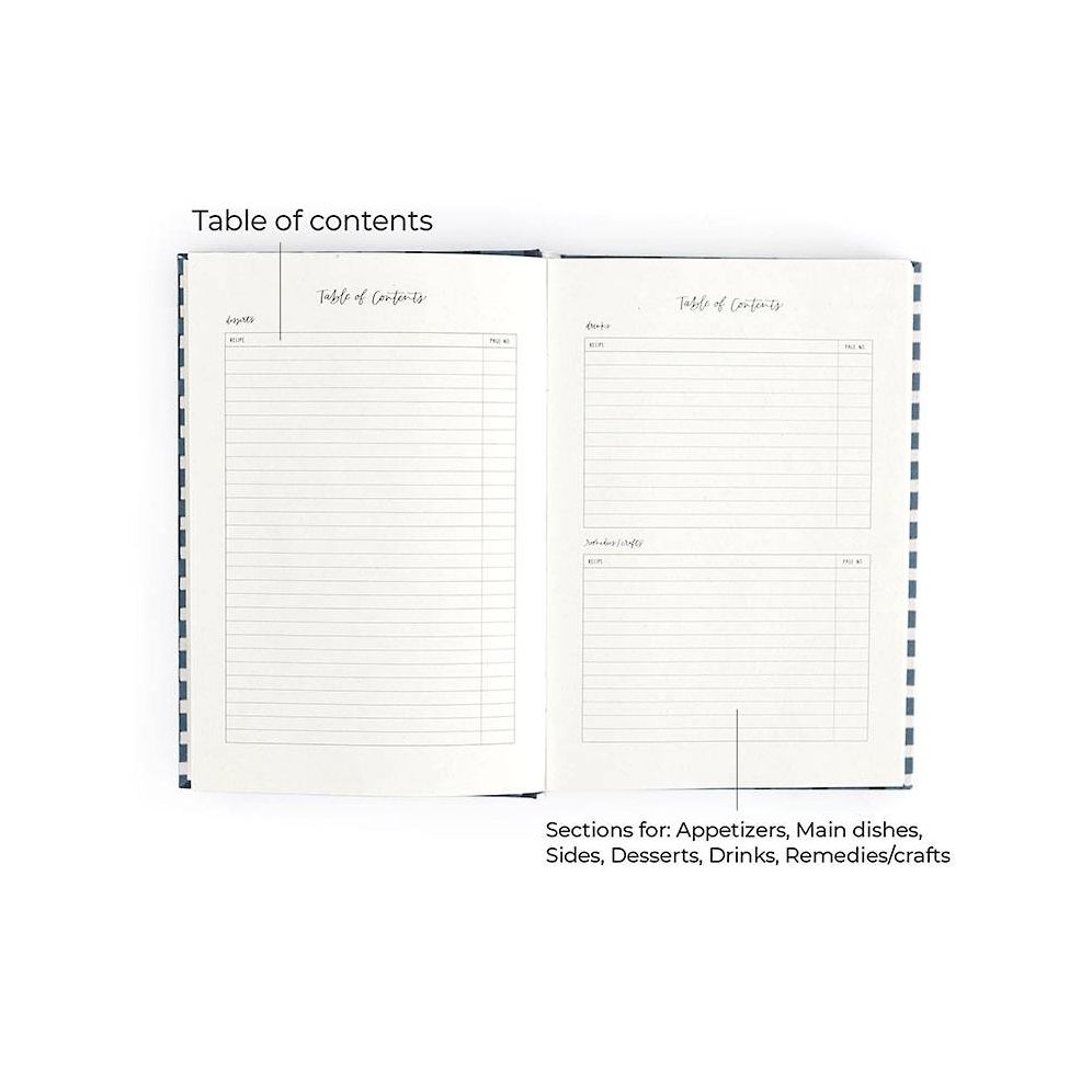 Navy Gingham Heirloom Recipe Book - Image 7