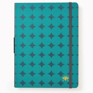 Teal Diamond Paper Wasp LG Dotted Journal