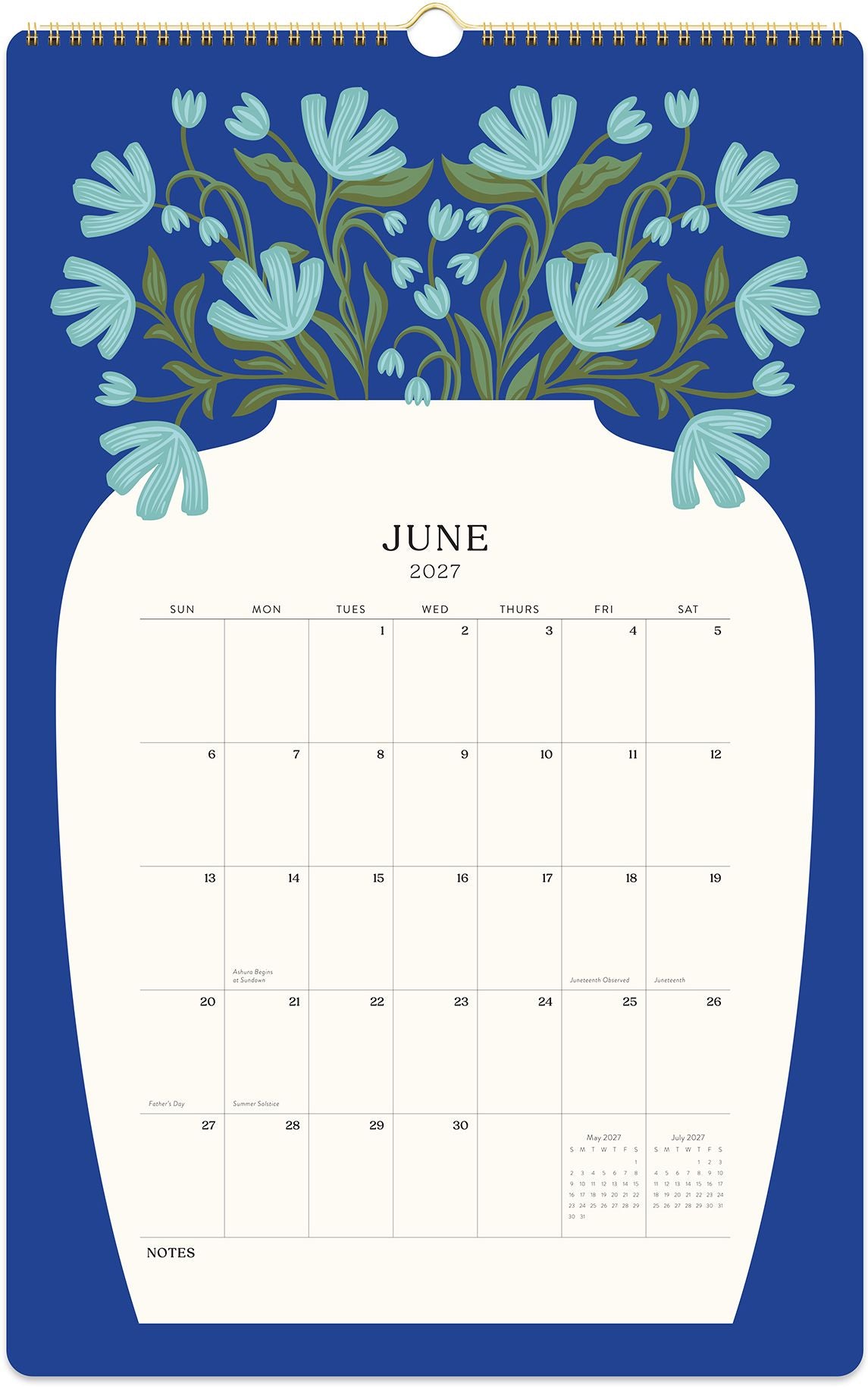 2026-2027 Paper Source Modern Vases Tall Wall Calendar - Image 3
