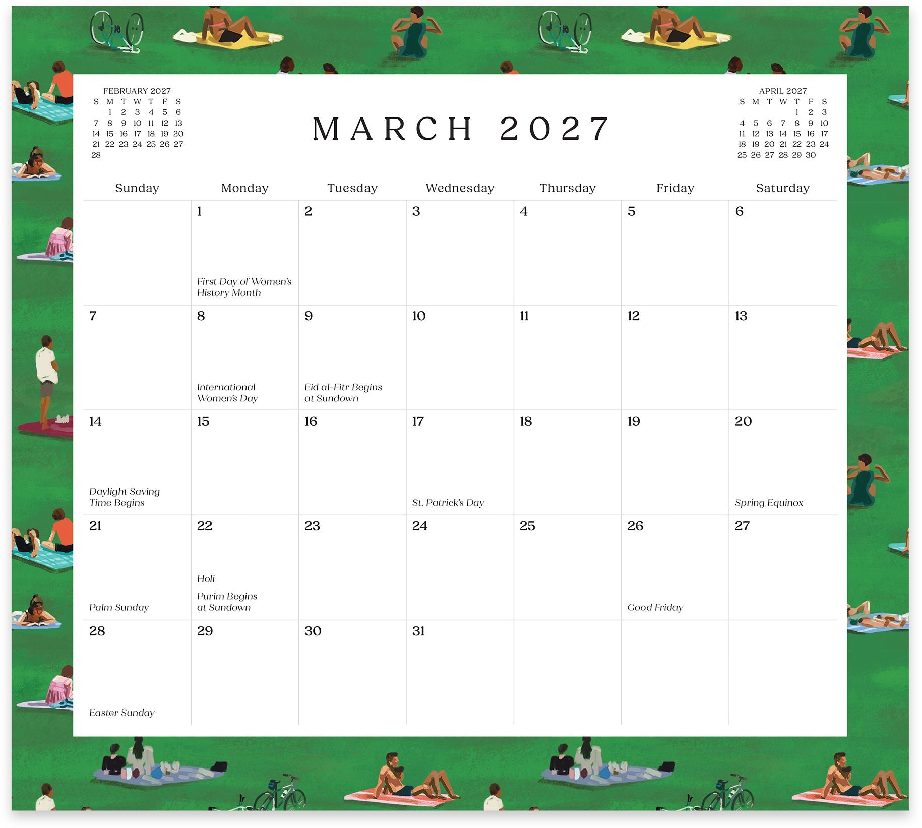 2026-2027 Paper Source Landscapes 17-Month Magnetic Calendar - Image 3