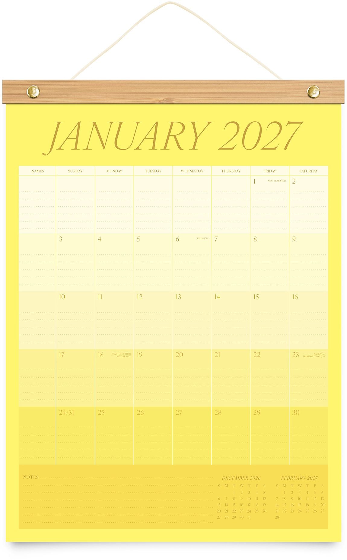 2026-2027 Paper Source Family Wall Calendar - Image 2