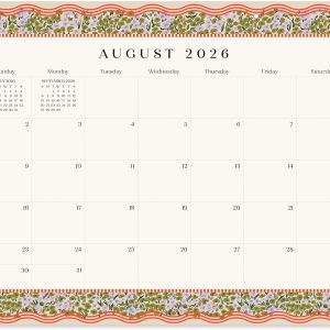 2026-2027 Paper Source Tapestries Decorative 17-Month Desk Blotter