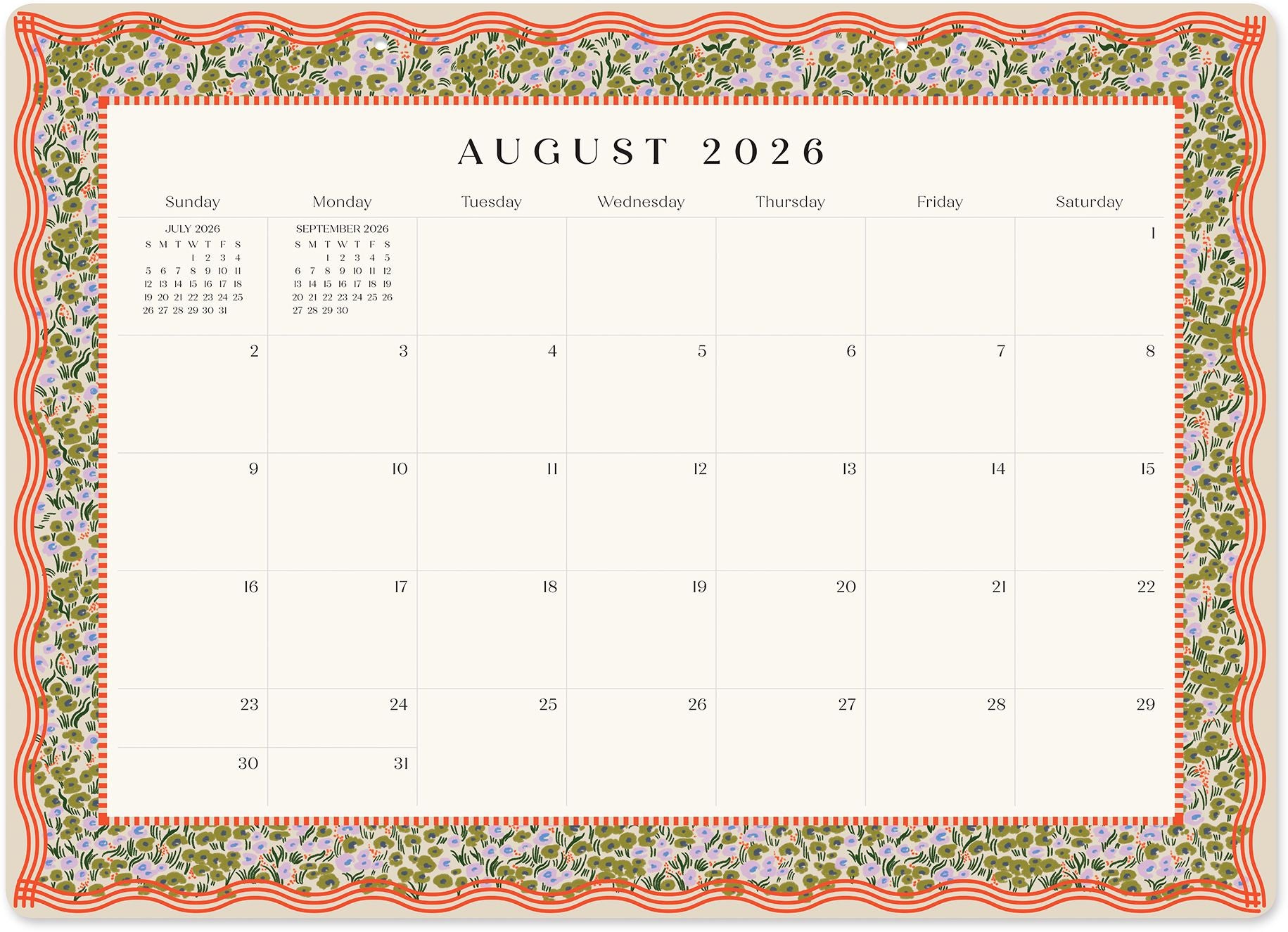 2026-2027 Paper Source Tapestries Decorative 17-Month Desk Blotter
