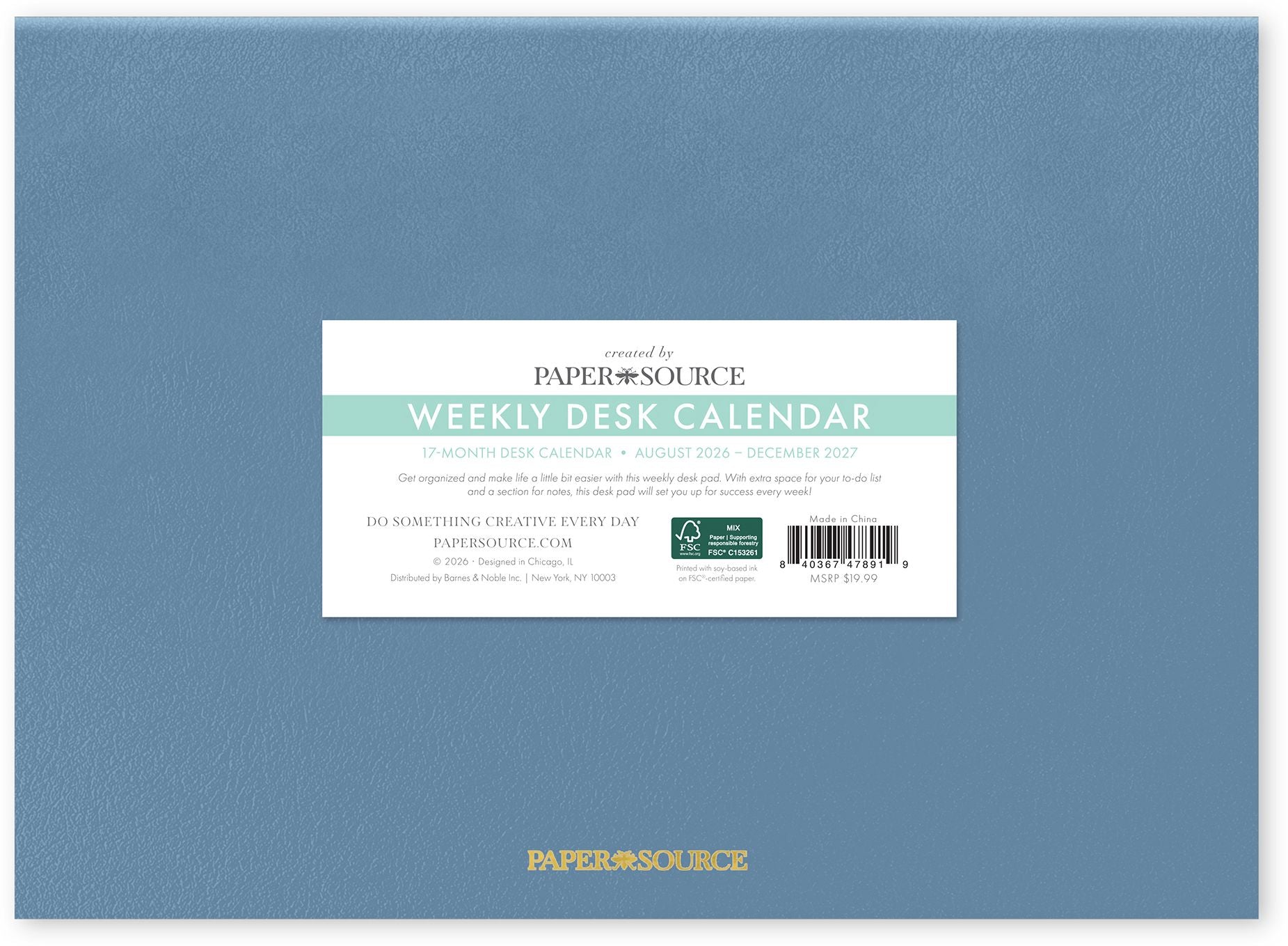 2026-2027 Paper Source Chicago Ave 17-Month Desk Pad - Image 4