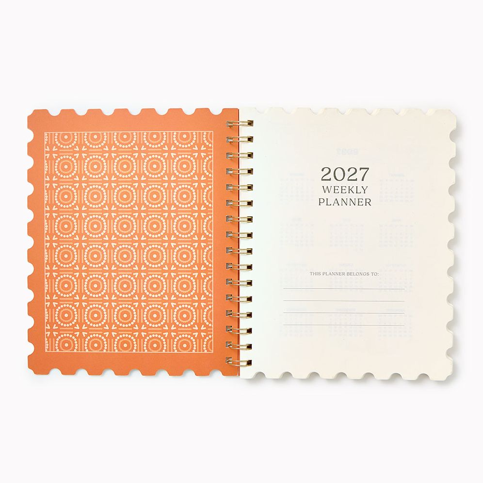 2027 Paper Source Orchid Stamps Die-Cut 12M Planner - Image 2