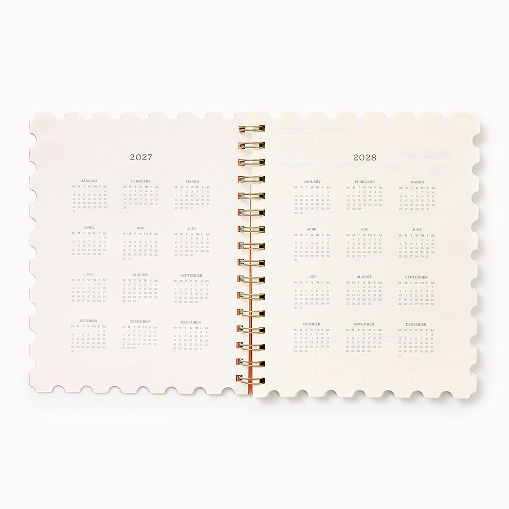 2027 Paper Source Orchid Stamps Die-Cut 12M Planner - Image 3