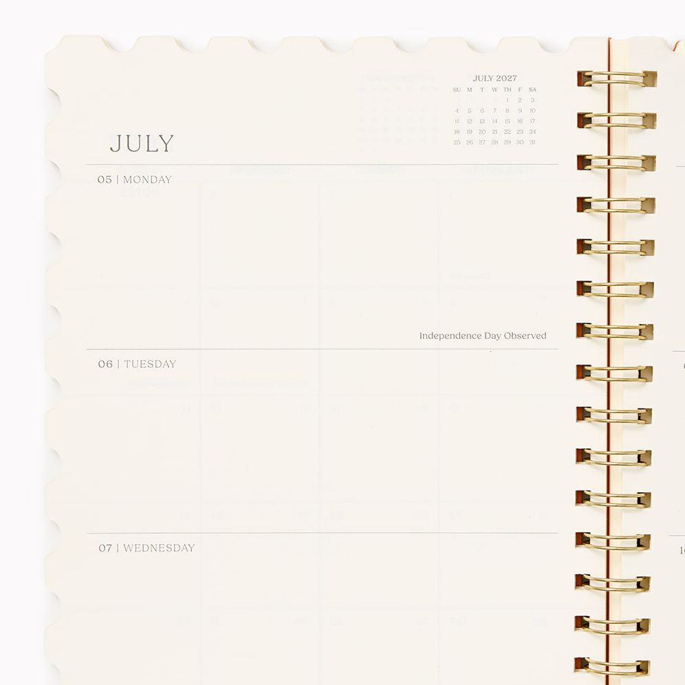 2027 Paper Source Orchid Stamps Die-Cut 12M Planner - Image 5