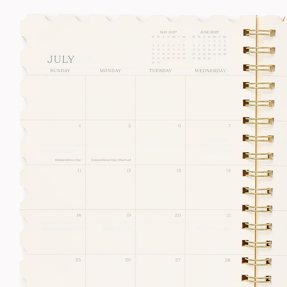 2027 Paper Source Orchid Stamps Die-Cut 12M Planner - Image 6
