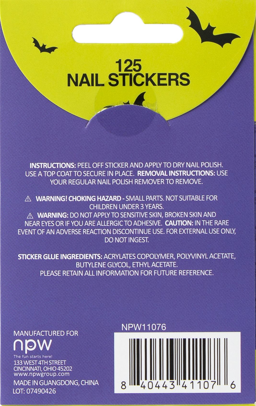 Halloween 26' Bat Nail Stickers - Image 2