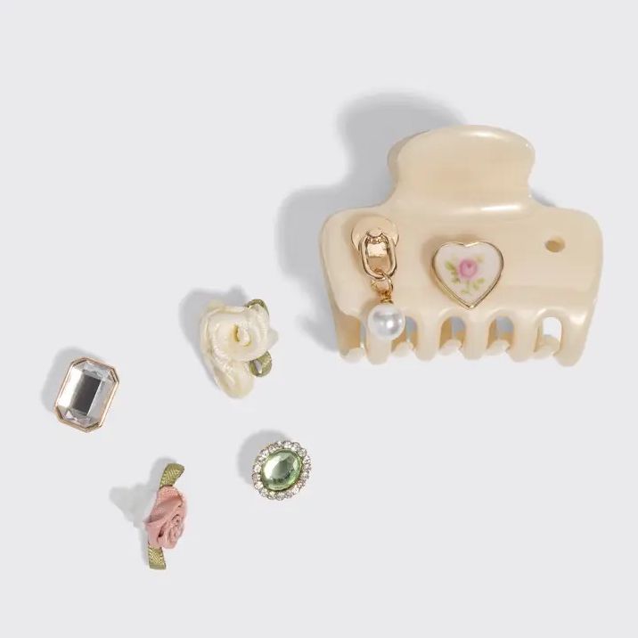KitschPop Cloud Clip 7pc Set Vintage - Pearlized Cream - Image 3