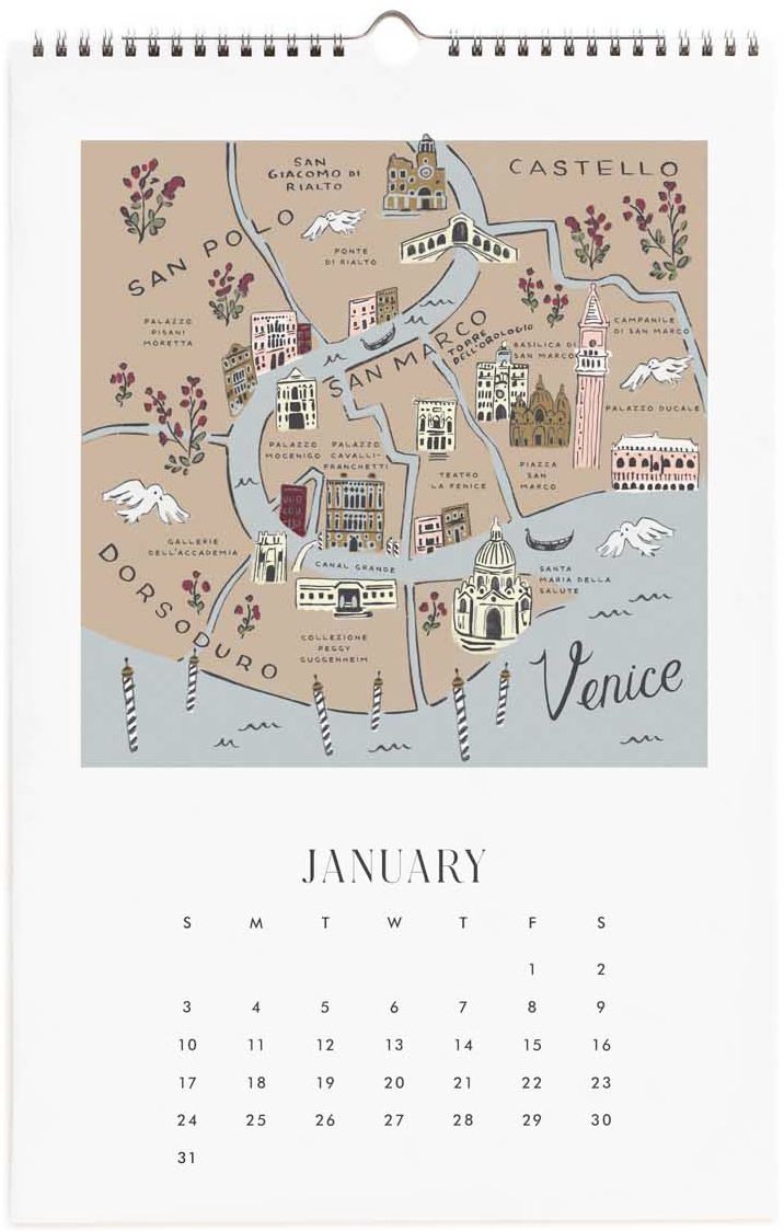 2027 Travel Sketches Wall Calendar - Image 2