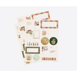 Rifle Birthday Cake Adhesive Labels