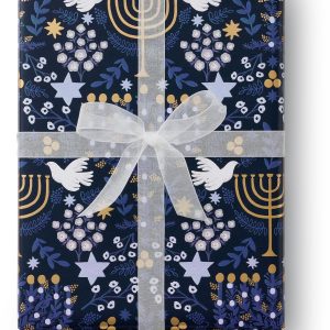 Rifle Paper Co. Hanukkah Floral Wrapping Paper