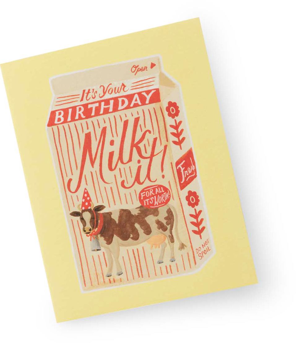 Milk It Birthday Card