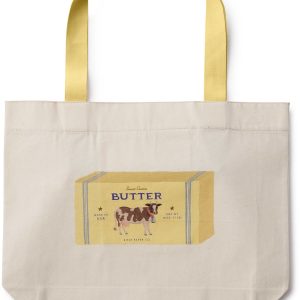 Butter Wide Canvas Tote Bag