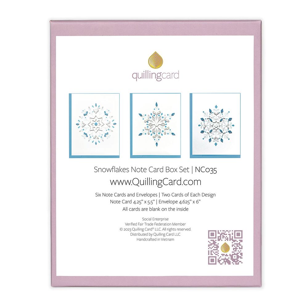 Quilling Winter Snowflake Stationery Set - Image 2