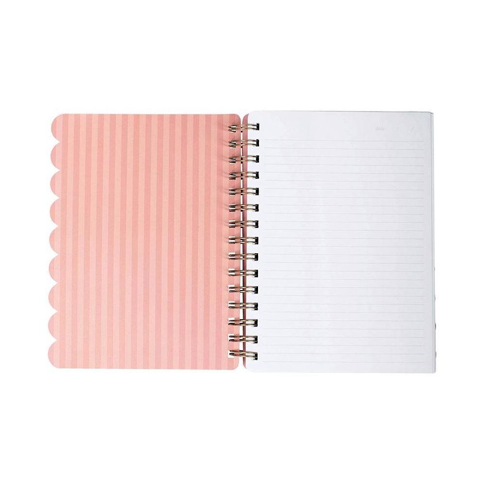 Scallop Stamp Mustard Spiral Diecut Journal - Image 2