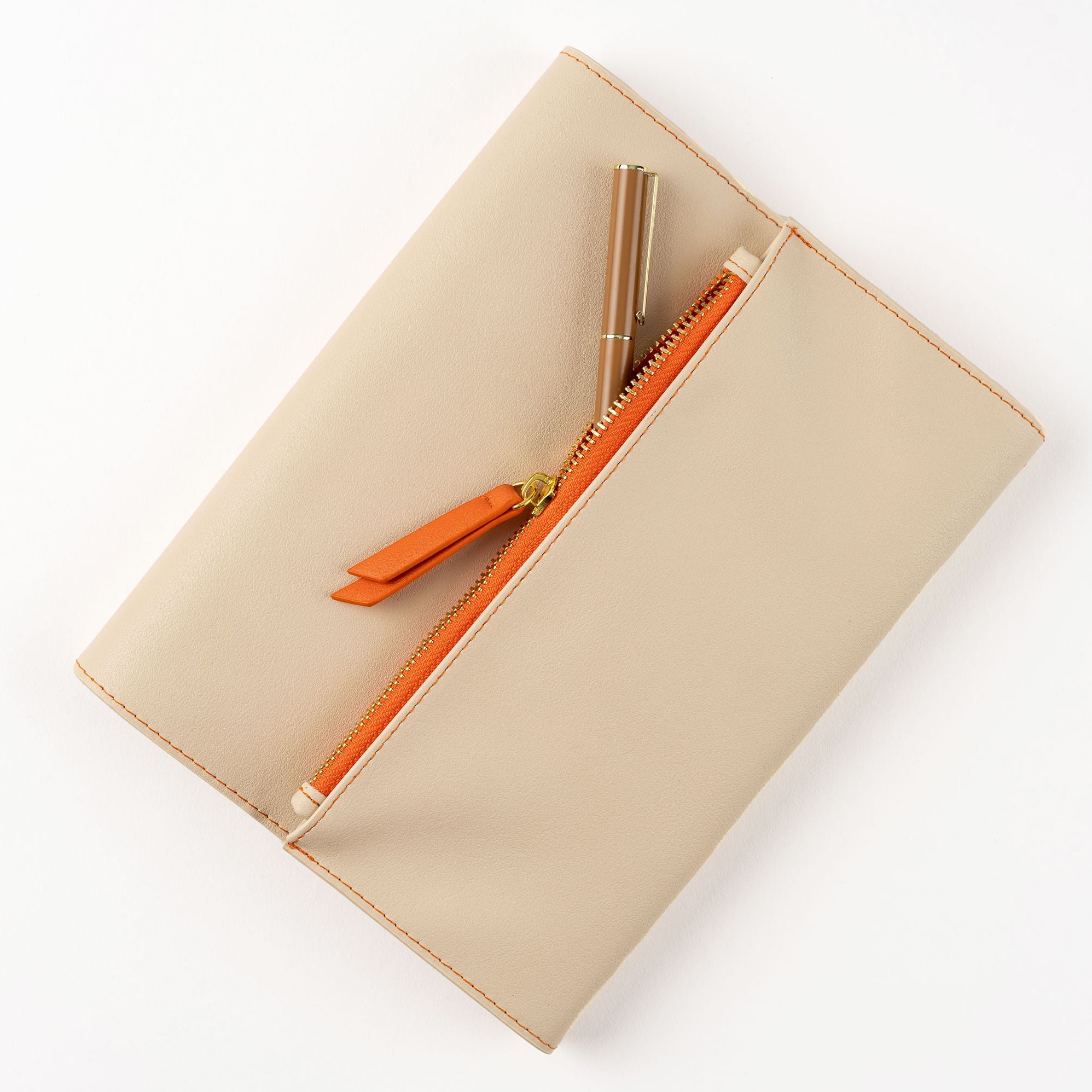 Paper Source A5 Journal Cover Clutch - Beige/Orange - Image 3