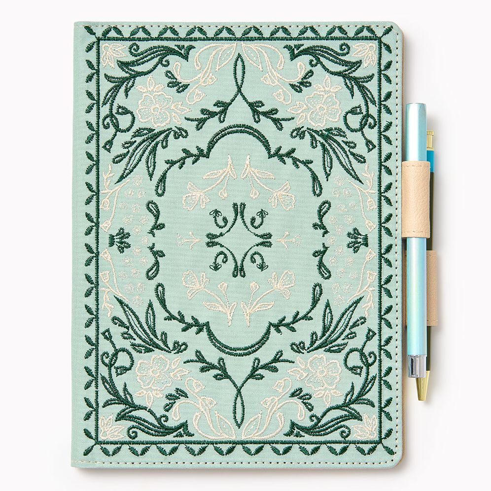 Paper Source A5 Folk Floral Bookcloth Journal Cover with Pen Loop Closure - Image 2