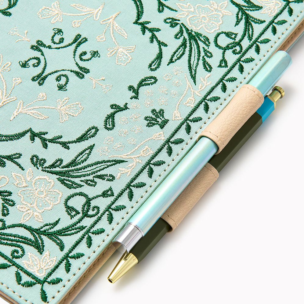 Paper Source A5 Folk Floral Bookcloth Journal Cover with Pen Loop Closure - Image 5