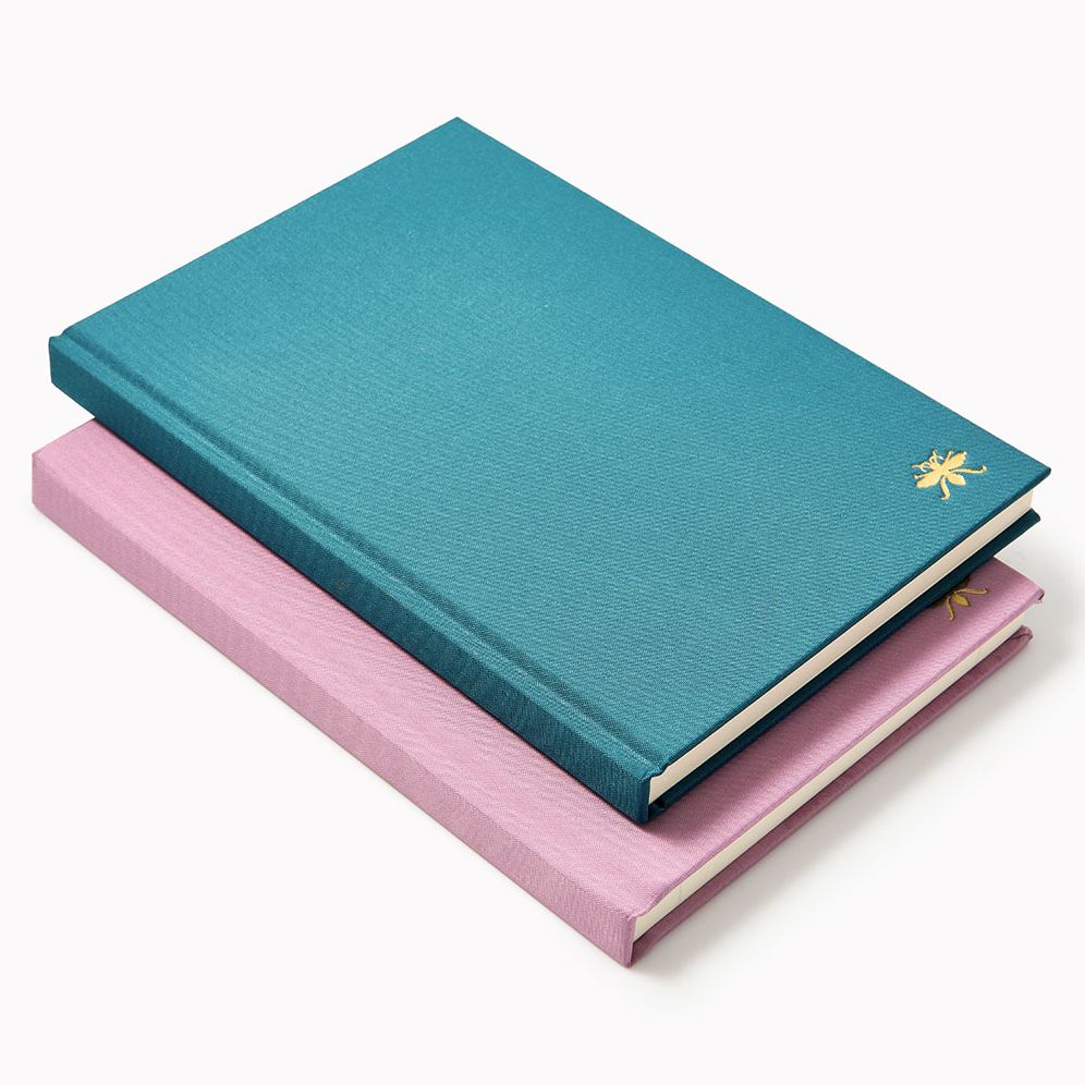 Teal Bookcloth Paper Wasp Med Dotted Journal - Image 2