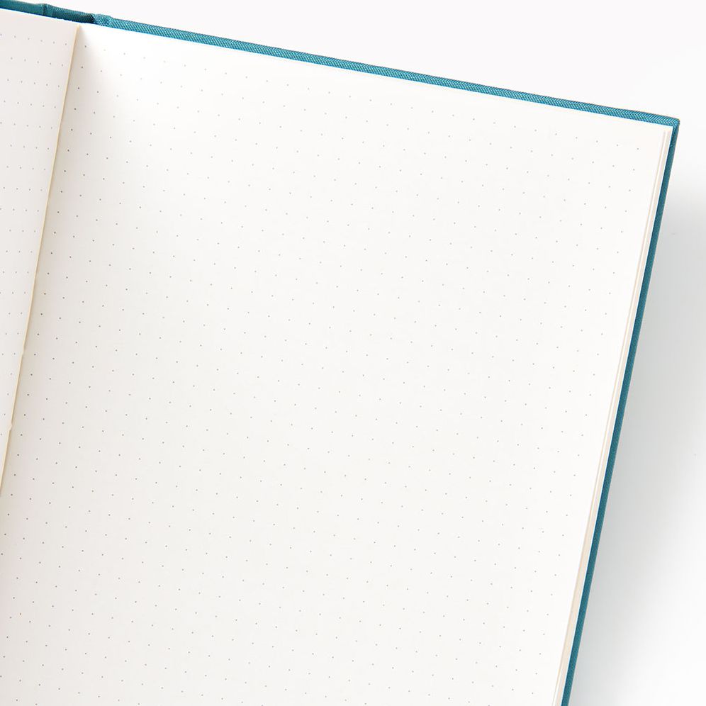 Teal Bookcloth Paper Wasp Med Dotted Journal - Image 3