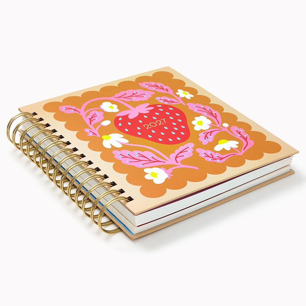 2026-2027 Paper Source Strawberry Weekly Desk Planner - Image 2