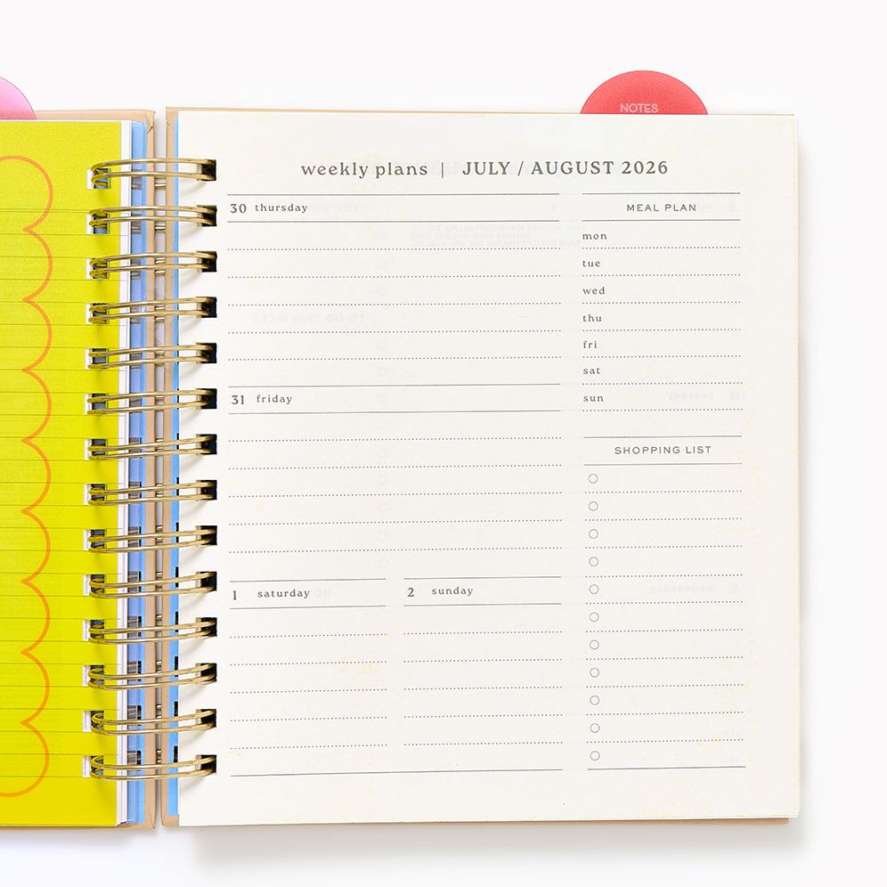 2026-2027 Paper Source Strawberry Weekly Desk Planner - Image 5