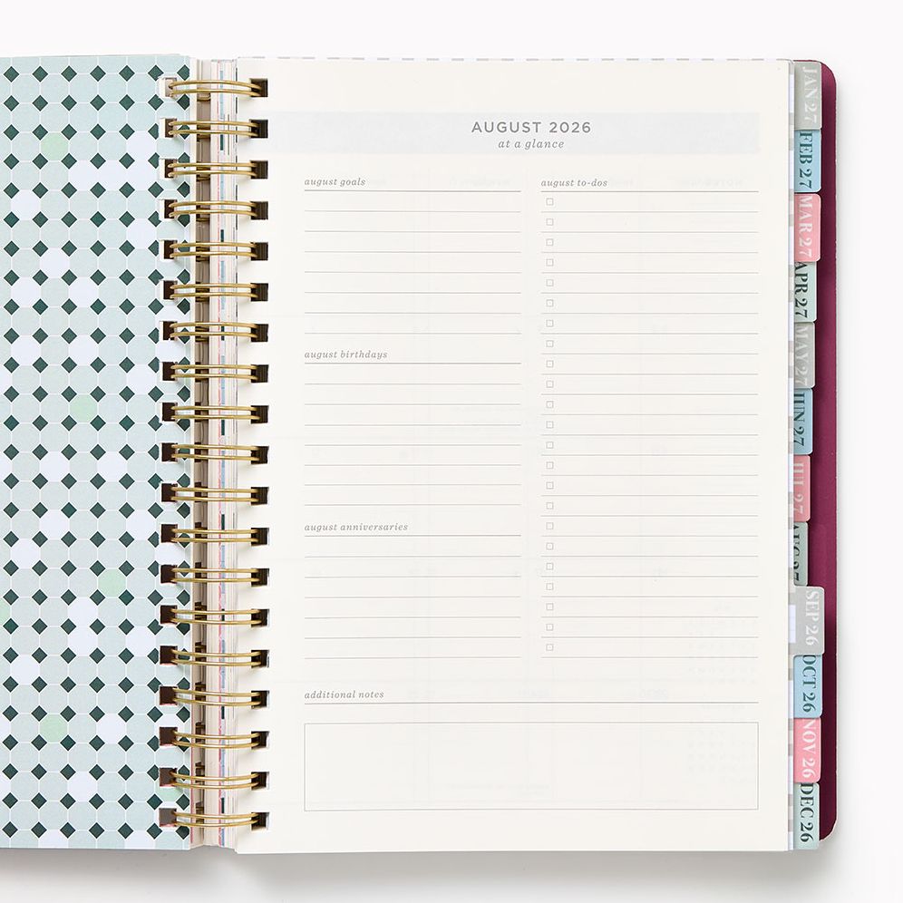 2026-2027 Paper Source Tiles Weekly Desk Planner - Image 5