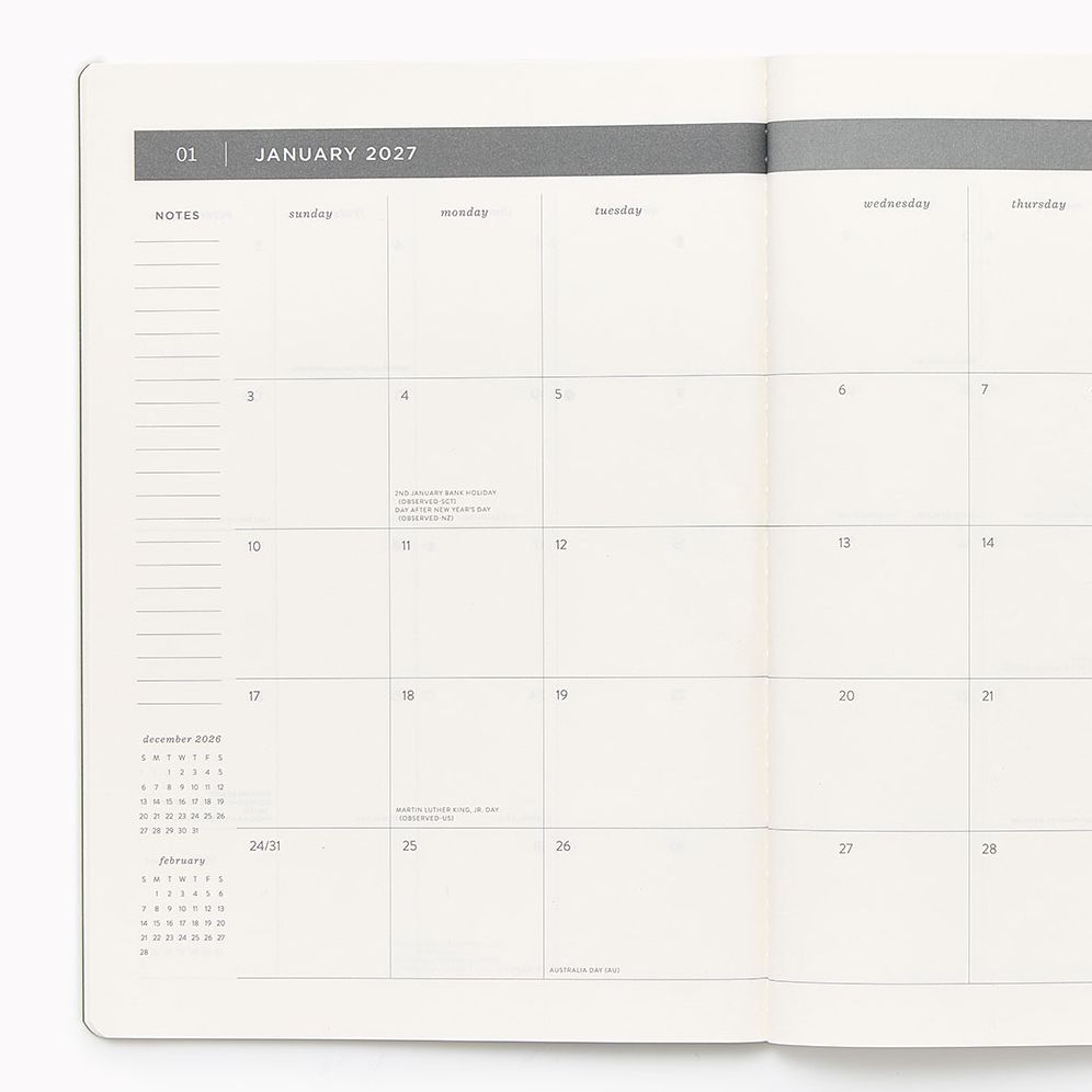 2026-2027 Paper Source Landscapes Monthly Desk Planner - Image 3