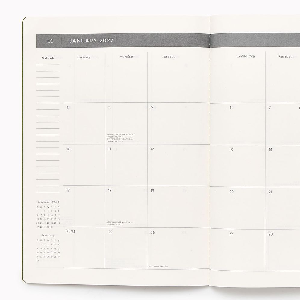 2026-2027 Paper Source Tapestries Monthly Desk Planner - Image 3