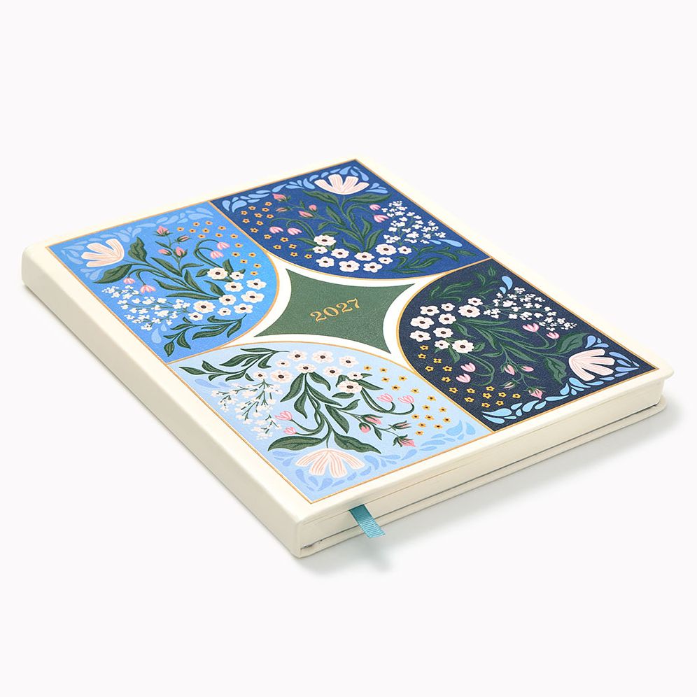 2026-2027 Paper Source Quadrant Floral Weekly Desk Planner - Image 2