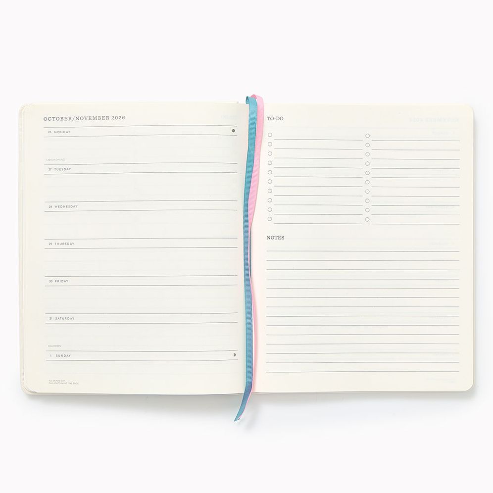 2026-2027 Paper Source Quadrant Floral Weekly Desk Planner - Image 3