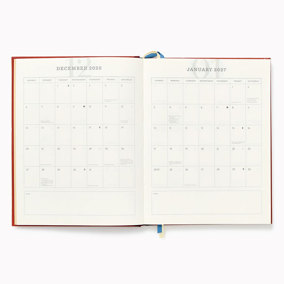 2026-2027 Paper Source Wild Roses Horse Weekly Desk Planner - Image 3