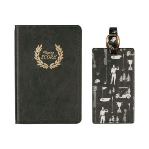 Faux Leather Golf Score Keeper and Tee Holder