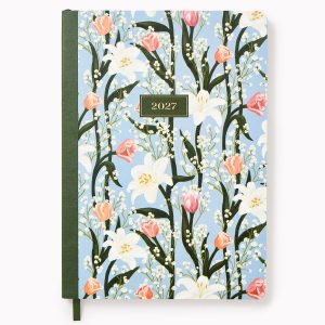 2027 Paper Source Tulip Lillies Weekly Desk Planner