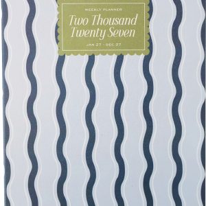 2027 Wavy Weeks Weekly Desk Planner