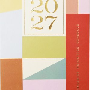 2027 Colorblock Weekly Desk Planner