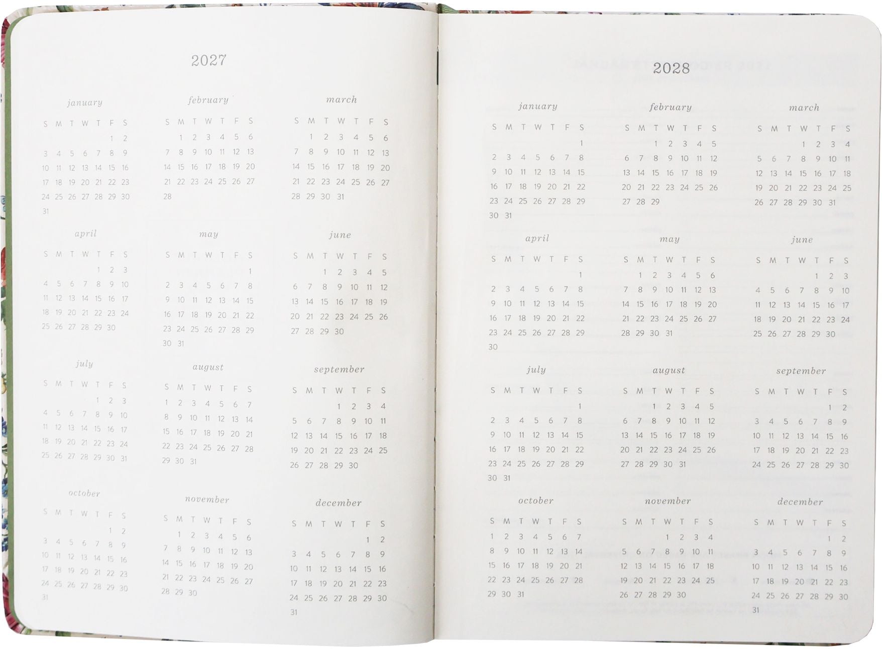 2027 Ivory Garden Monthly Desk Planner - Image 4
