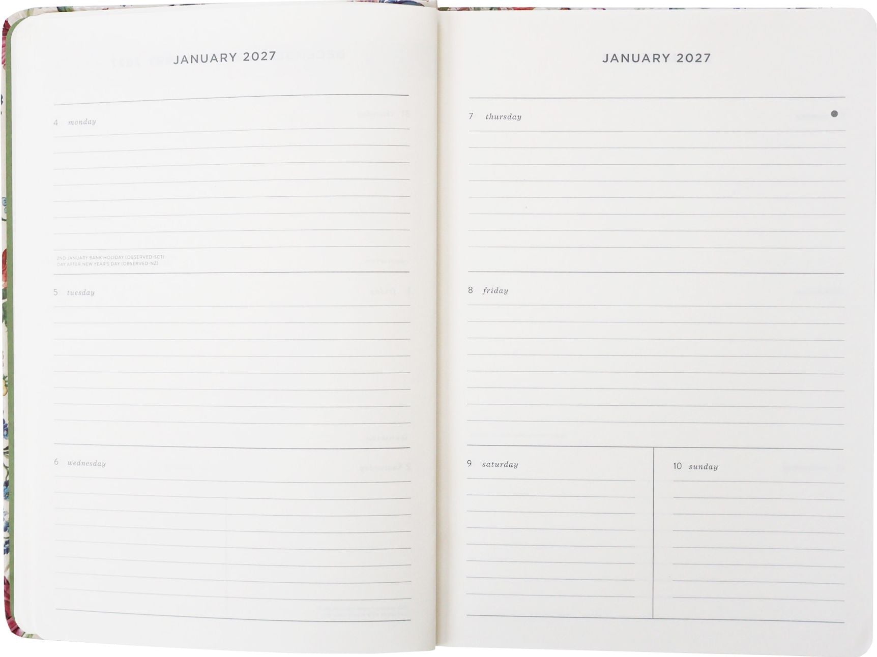 2027 Ivory Garden Monthly Desk Planner - Image 7