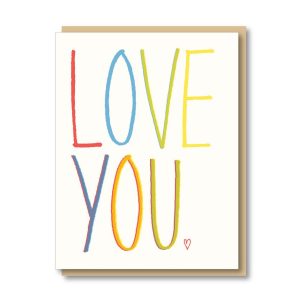 Love You Rainbow Letters Card