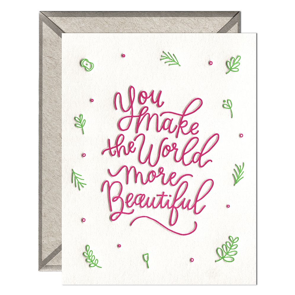You Make The World Beautiful Greeting Card - Image 2